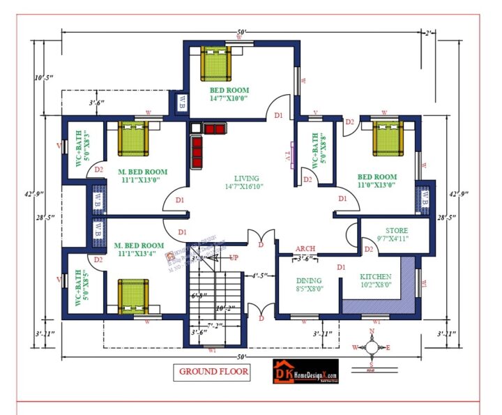 50X43 Affordable House Design