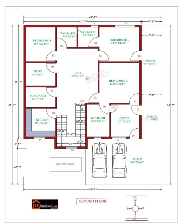 49X56 Affordable House Design