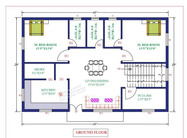 45X29 Affordable House Design