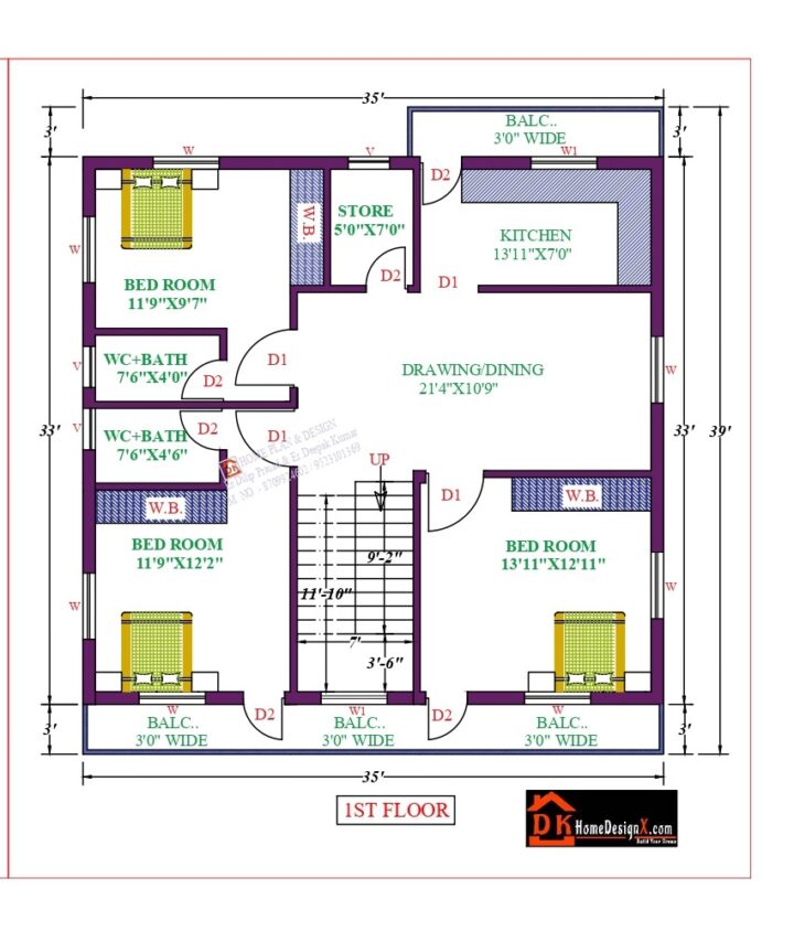 35X33 Affordable House Design - Image 2