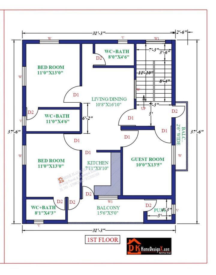 32X38 Affordable House Design - Image 2