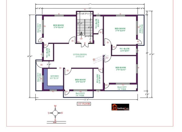 54X44 Affordable House Design