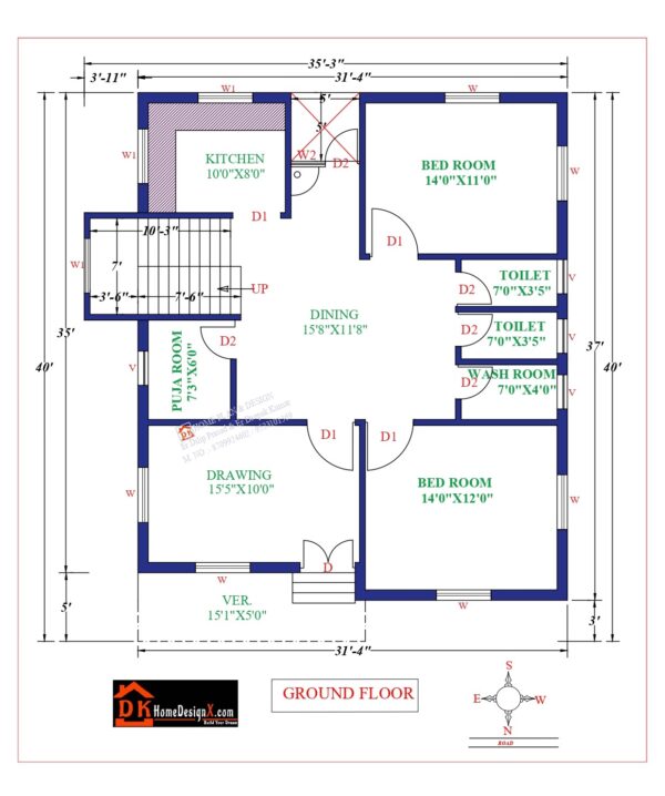 36X37 Affordable House Design