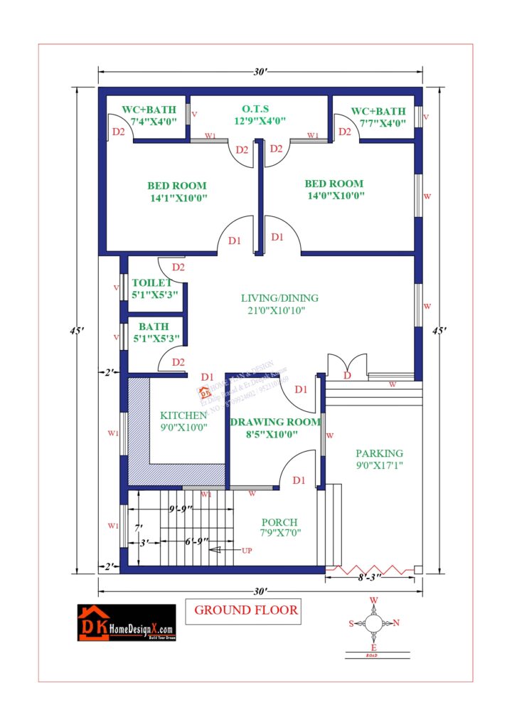 30X45 Affordable House Design