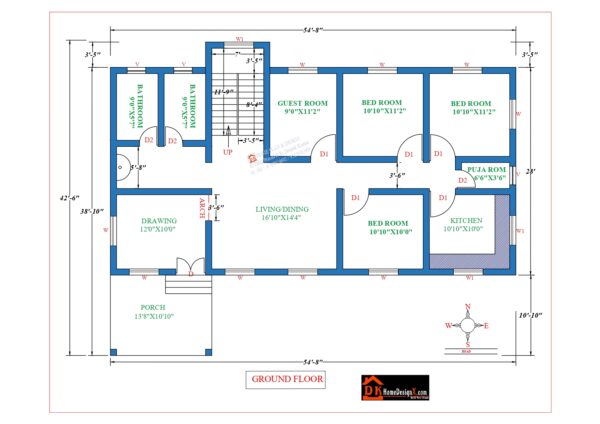 55X28 Affordable House Design