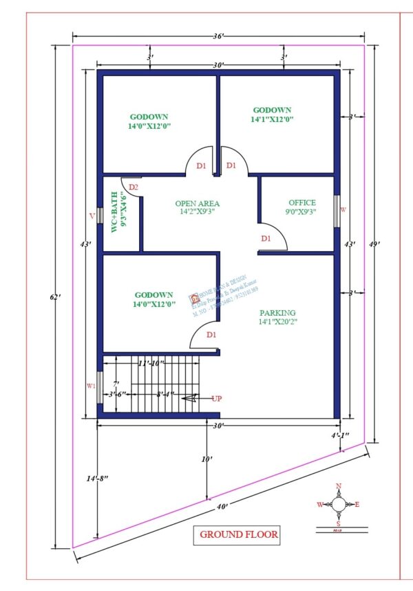 30X43 Affordable House Design