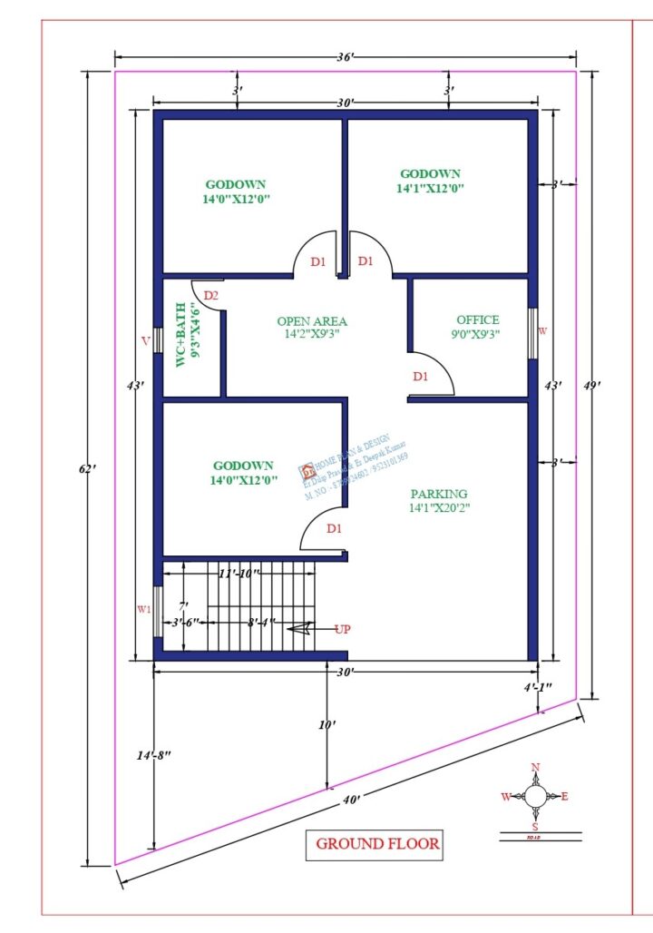 30X43 Affordable House Design