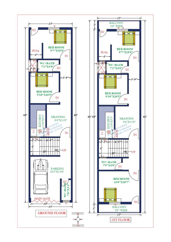 15X60 Affordable House Design