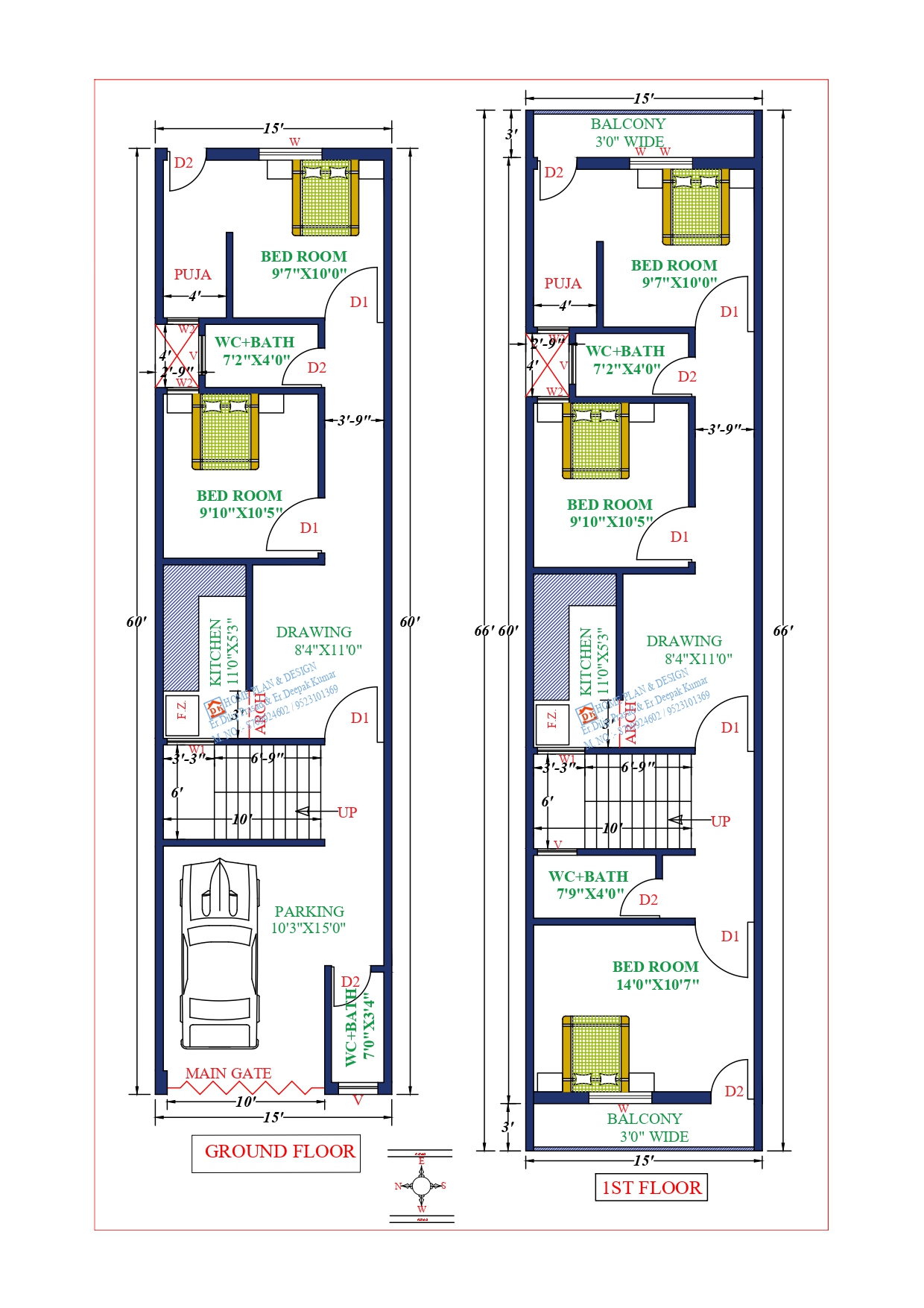 15X60 Affordable House Design DK Home DesignX 15x60-affordable-house-design-dk-home-designx
