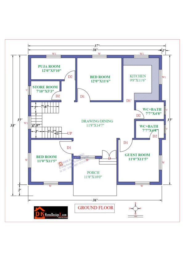 37X38 Affordable House Design