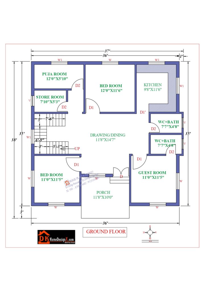 37X38 Affordable House Design