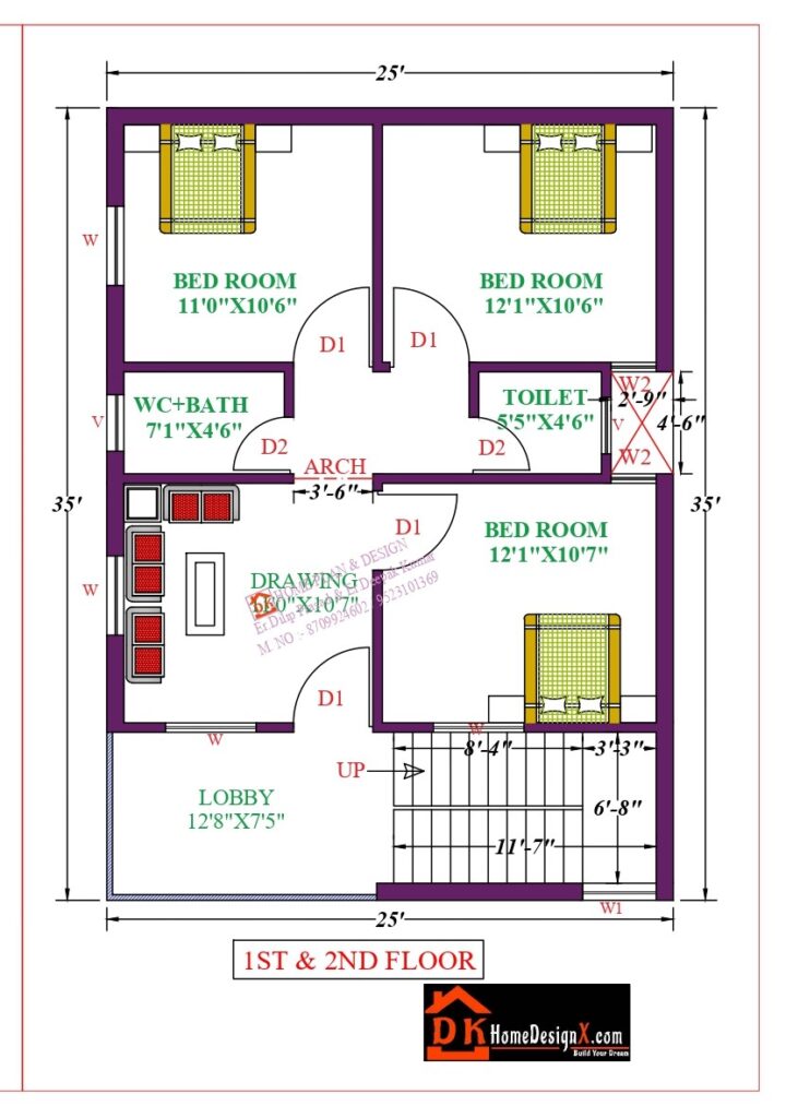 25X35 Affordable House Design - Image 2