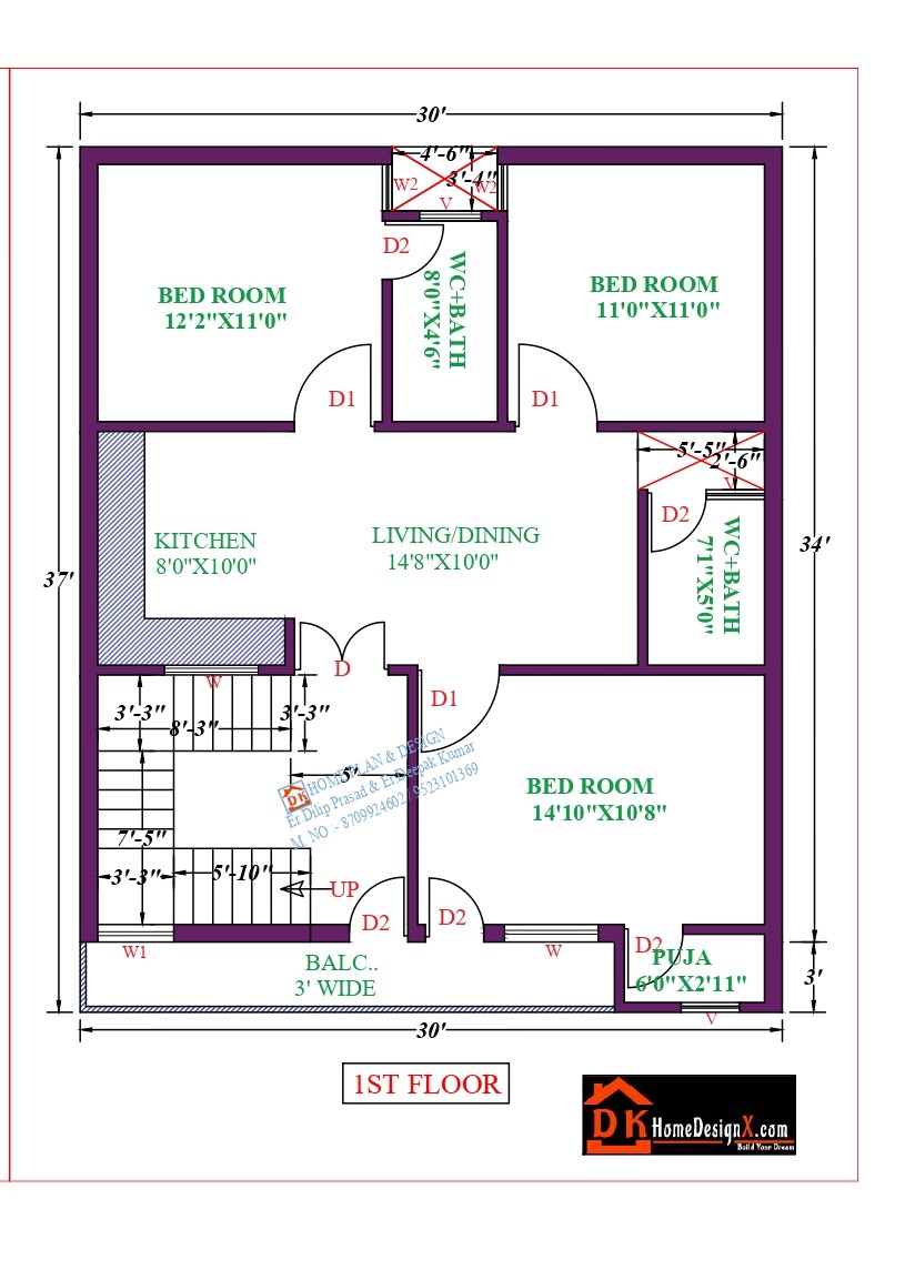 30X37 Affordable House Design DK Home DesignX 30X37 Affordable House Design DK Home DesignX