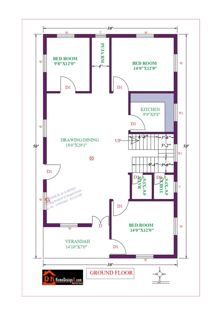 30X50 Affordable House Design