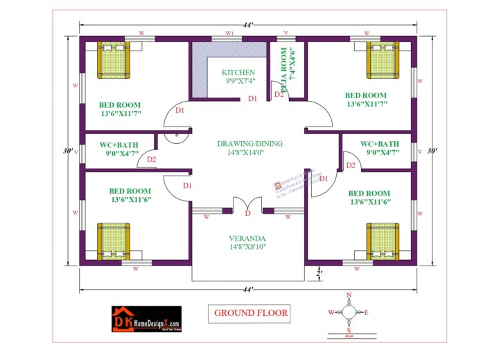 44X30 Affordable House Design