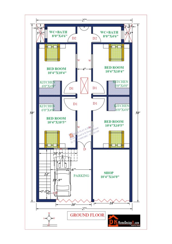 27X50 Affordable House Design