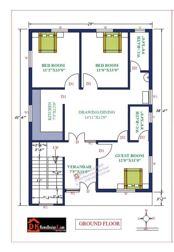 29X42 Affordable House Design