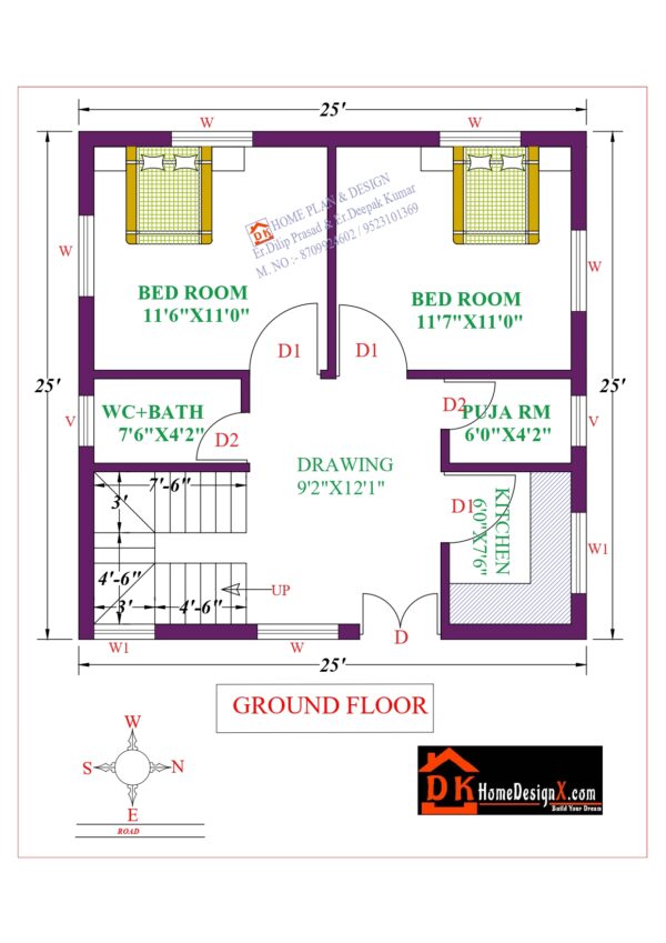 25X25 Affordable House Design