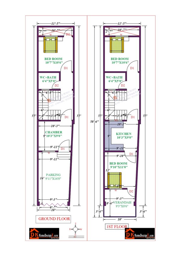 12X55 Affordable House Design