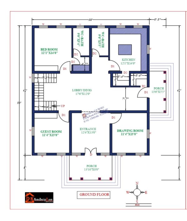 44X50 Affordable House Design