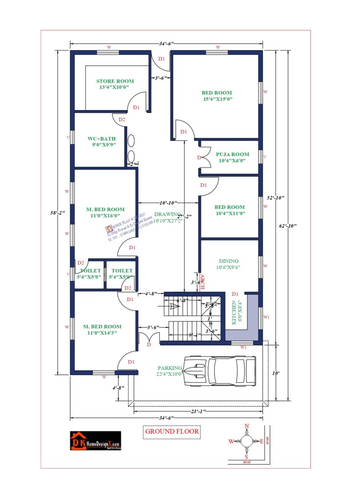 35X63 Affordable House Design