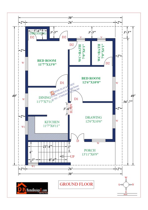 26X40 Affordable House Design
