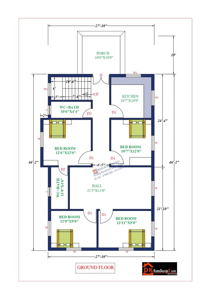 28X47 Affordable House Design