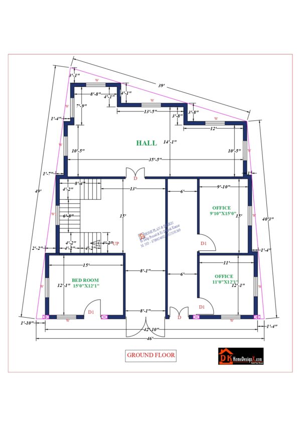 46X49 Affordable House Design
