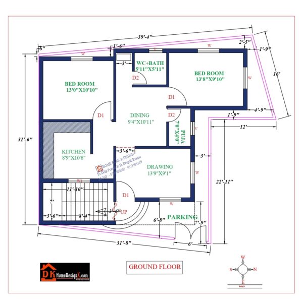 40X32 Affordable House Design