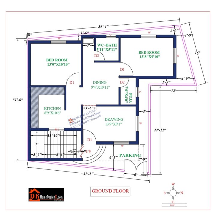 40X32 Affordable House Design