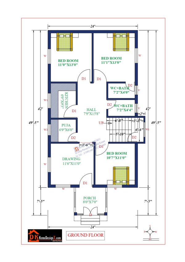 24X50 Affordable House Design