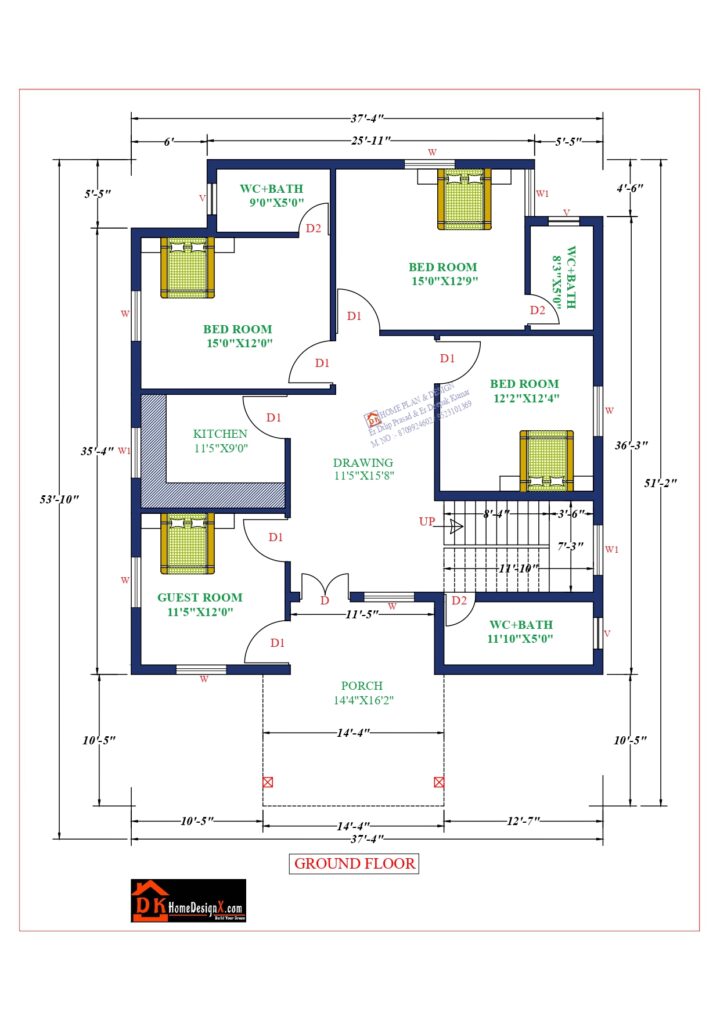 38X54 Affordable House Design