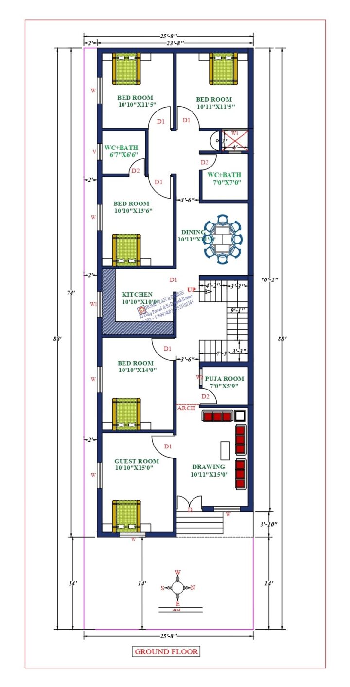 26X88 Affordable House Design