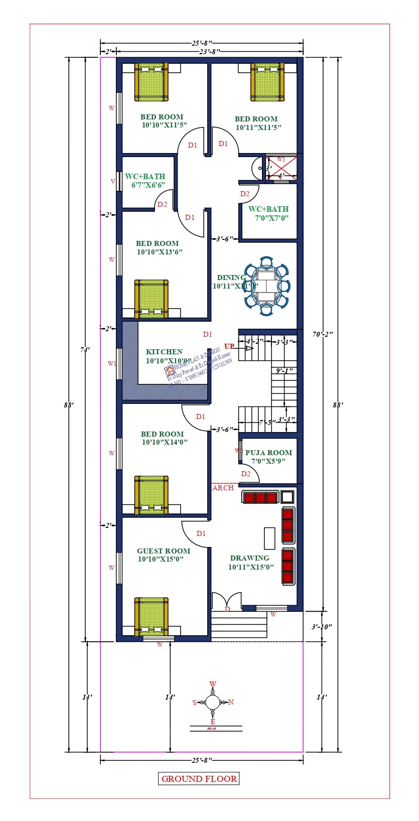 26X88 Affordable House Design DK Home DesignX 26x88-affordable-house-design-dk-home-designx