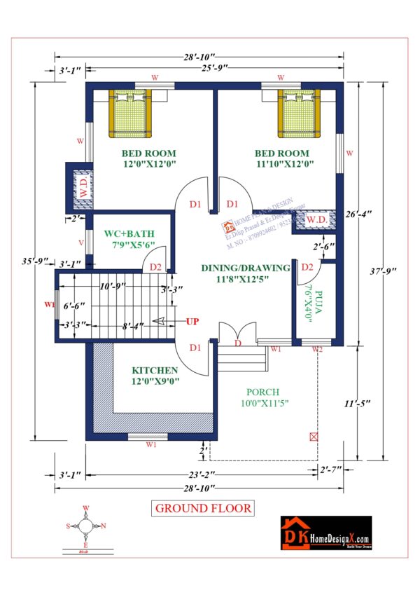 29X38 Affordable House Design