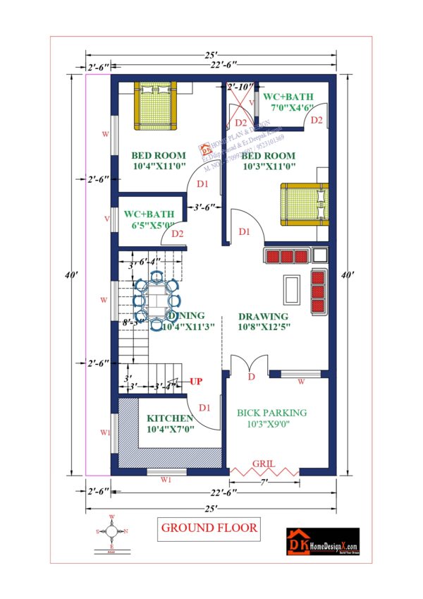 23X40 Affordable House Design