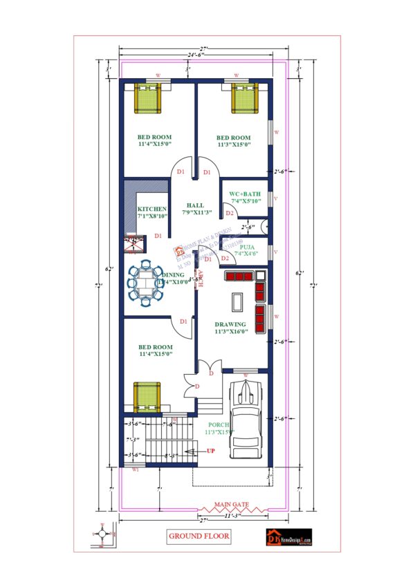 27X72 Affordable House Design