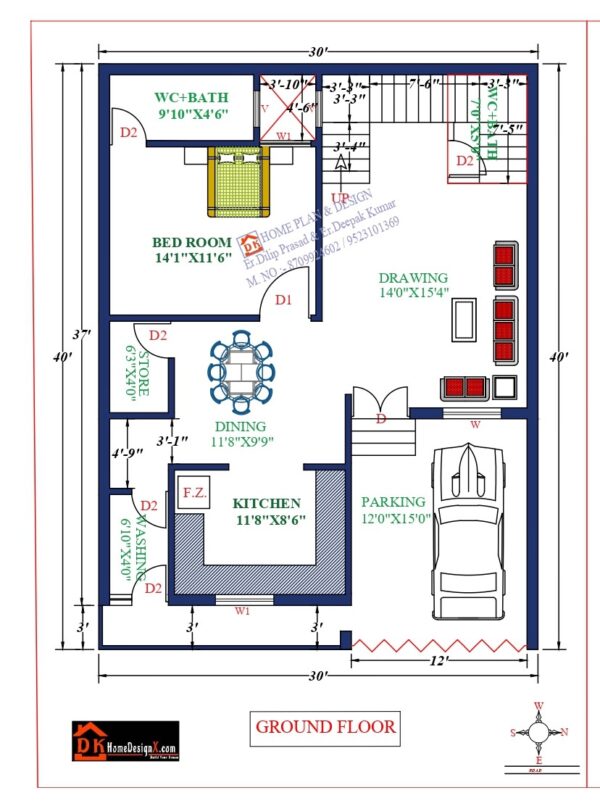 30X40 Affordable House Design