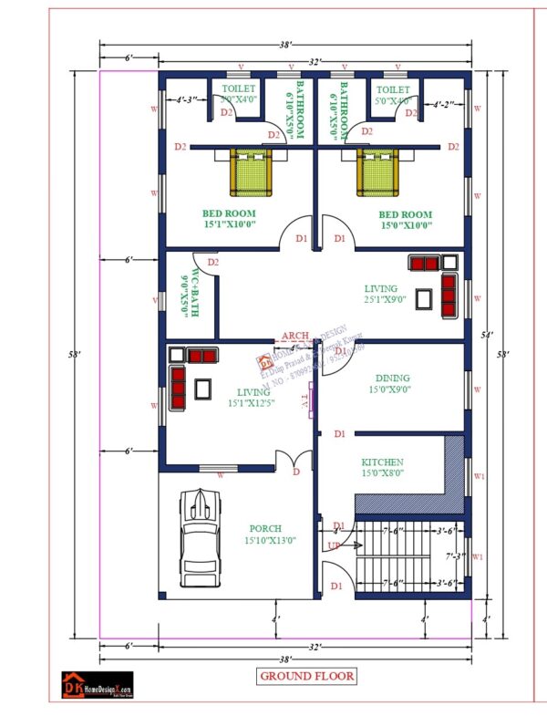 38X58 Affordable House Design
