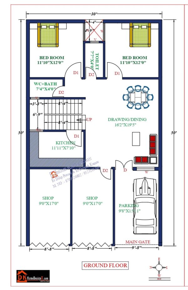 30X53 Affordable House Design