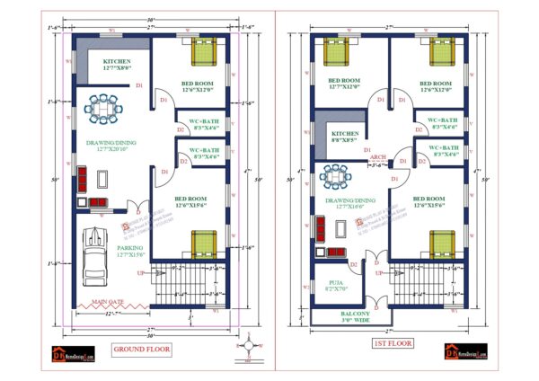 30X50 Affordable House Design