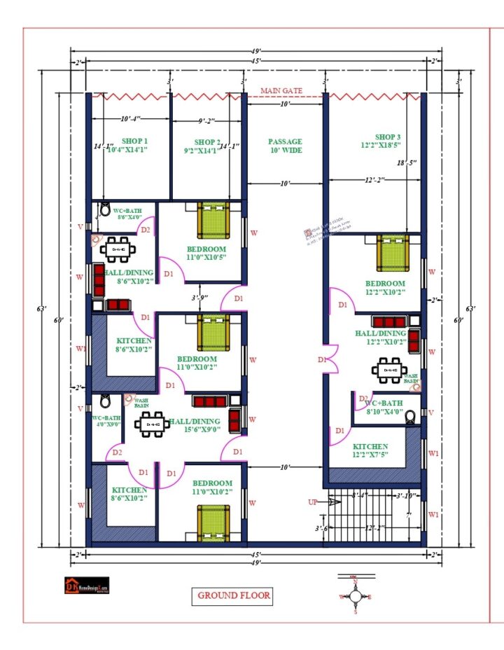 45X63 Commercial House Design