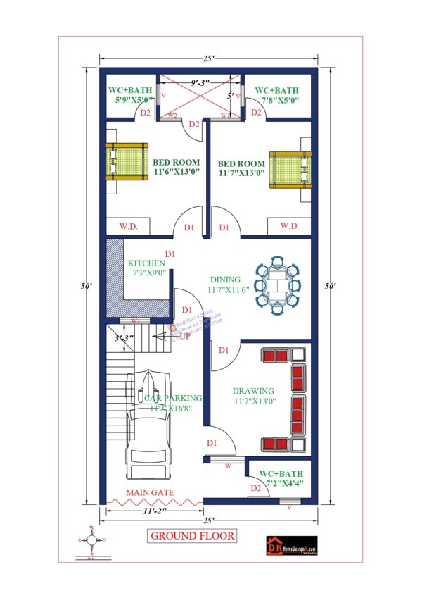 25X50 Affordable House Design