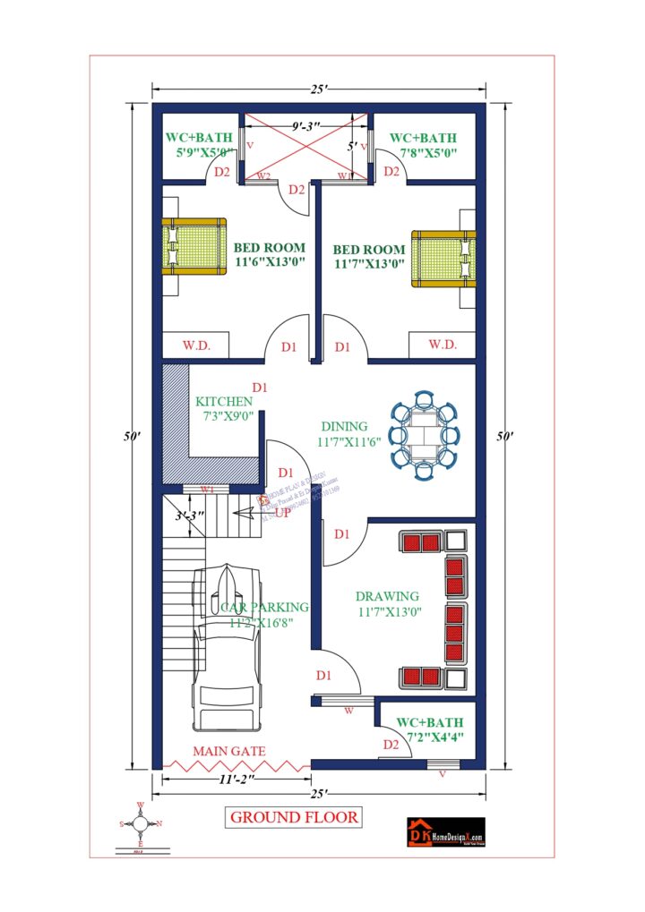 25X50 Affordable House Design