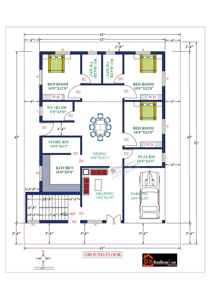 41X45 Affordable House Design