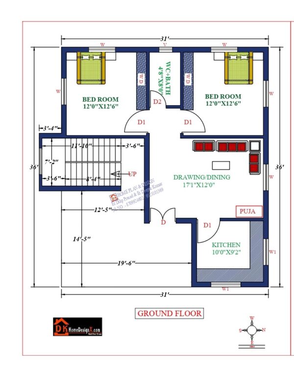 31X40 Affordable House Design