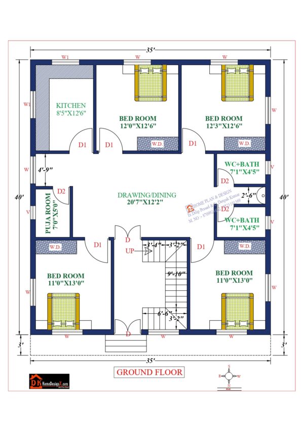 35X40 Affordable House Design