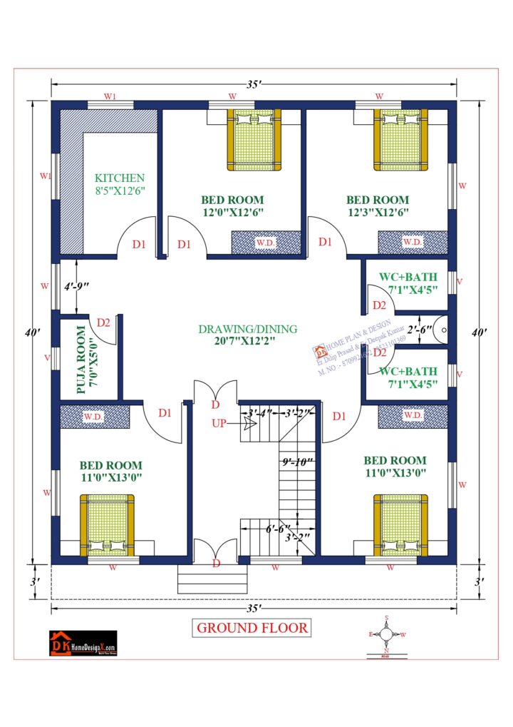 35X40 Affordable House Design