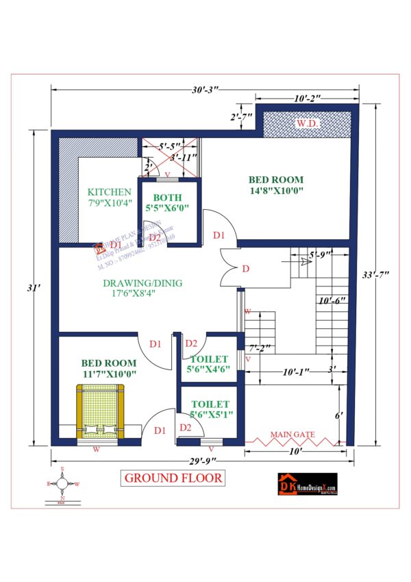 31X34 Affordable House Design