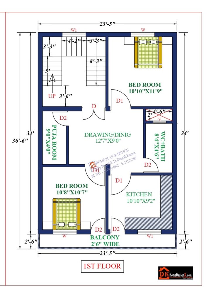 24X37 Affordable House Design - Image 2